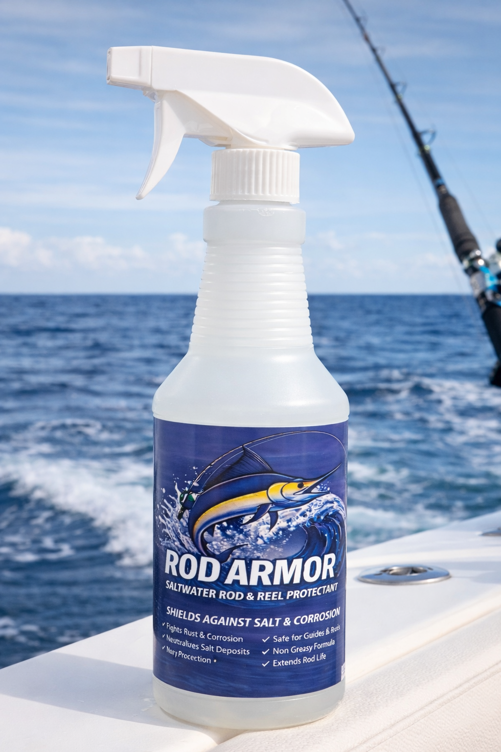ROD ARMOR: ONE 16 OUNCE SPRAY BOTTLE